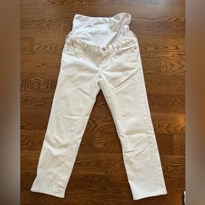 GAP Maternity White Cropped Jeans - 27/4R
